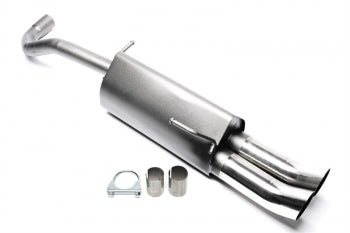 DTM sport muffler 2 × 76 mm for Seat Arosa 6H/ VW Lupo 6E/6X — TA Technix