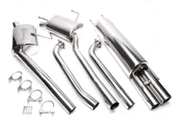 Ligne d'échappement inox 2 × 76 mm rond à bord roulé pour Opel Omega B / 6 cylindres berline — TA Technix