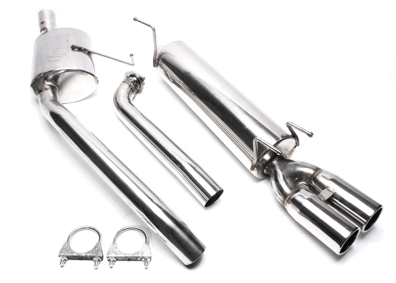 Ligne d'échappement inox 2 × 76 mm rond/à bord roulé pour Opel Omega B / 4 cylindres Caravan — TA Technix