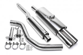 RVS-uitlaatsysteem 2 × 76 mm voor VW Polo, Polo Classic, Polo Coupé type 86C — TA Technix