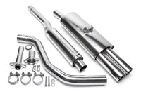 Ligne d'échappement inox 2 × 76 mm pour VW Polo, Polo Classic, Polo Coupé type 86C — TA Technix