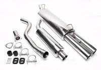 Ligne d'échappement inox 2 × 76 mm rond/à bord roulé pour Opel Vectra A-CC — TA Technix