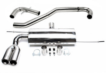 Sportowy układ wydechowy 2 × 76 mm ze stali nierdzewnej do Audi A3 8P / VW Golf V 1K, Golf Plus 1KP — TA Technix