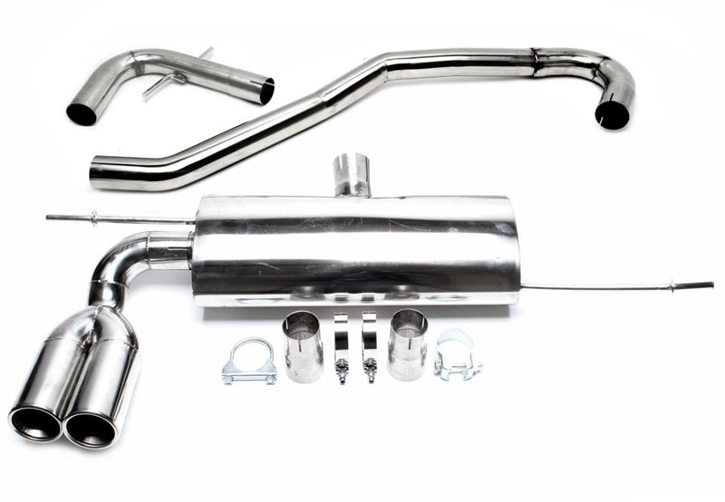 Ligne d'échappement compétition 2 × 76 mm inox pour Audi A3 8P / VW Golf V 1K, Golf Plus 1KP — TA Technix