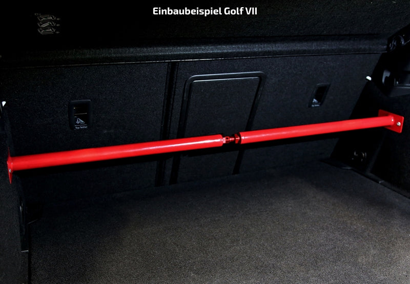 Barre anti-rapprochement acier arrière pour Audi A3 8L / Seat Toledo 1M / Leon 1M / Skoda Octavia 1U / VW Golf IV-VIII / Bora 1J / Scirocco III — étriers rouges — TA Technix