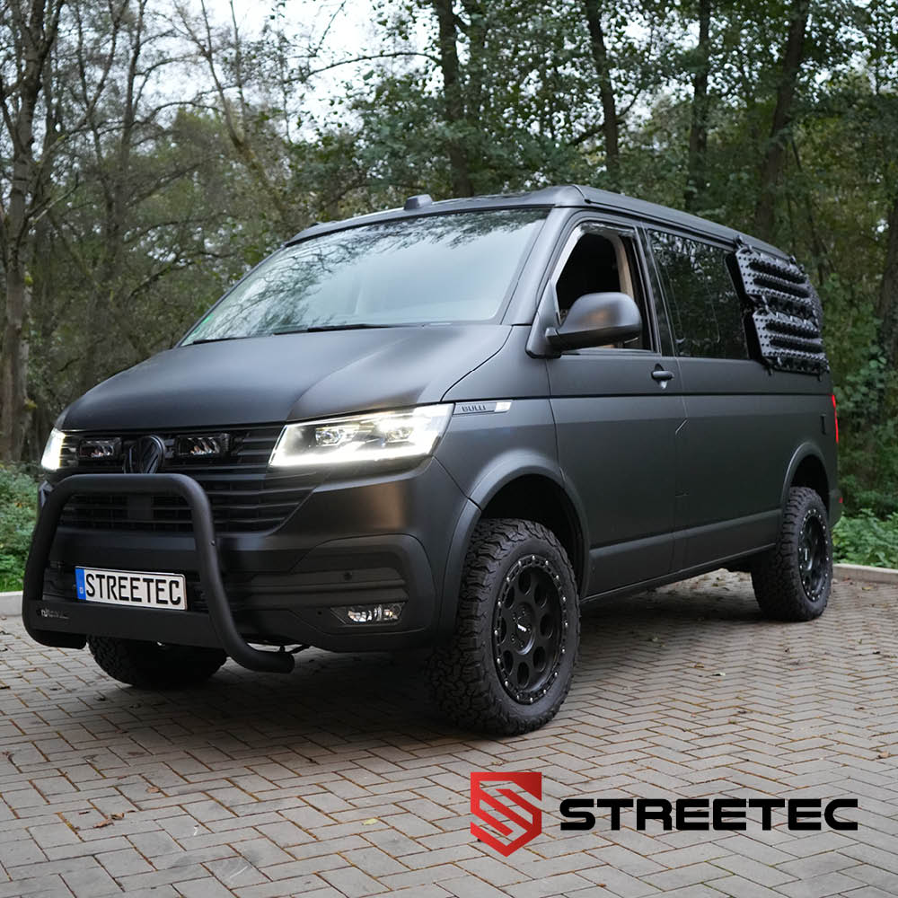 STREETEC Offroad & Camping — Kit Suspension Pneumatique pour Volkswagen Transporter T5 / T6 / T6.1 — Offroad & Camping (2003-2024) homologué TÜV