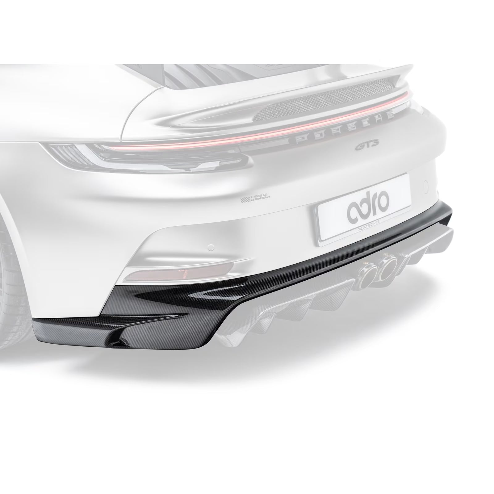 Lame de Pare-Choc Arrière Adro pour Porsche 992 GT3