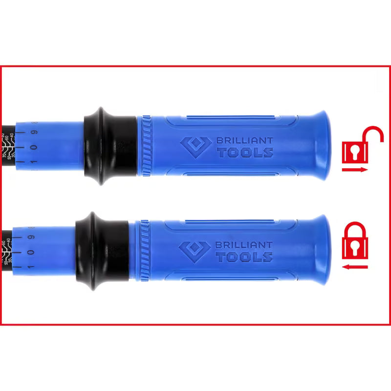 Reversibel spärrmomentnyckel 1/2", 20-200 Nm Brilliant Tools – vy 2