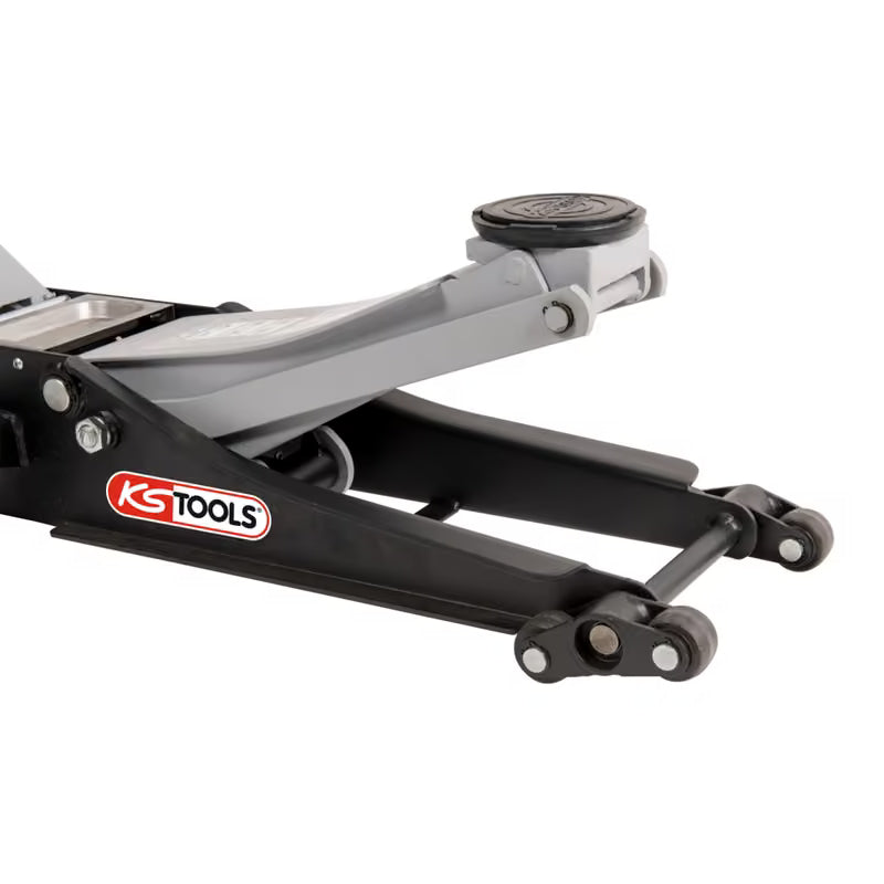 Ultimate Extra-Low Steel Hydraulic Jack 2 T with Double Front Wheels KS Tools – view 3