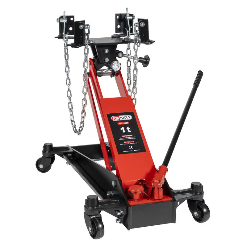 Cric de Fosse 1 Tonne pour Boîtes de Vitesses avec Support Réglable KS Tools