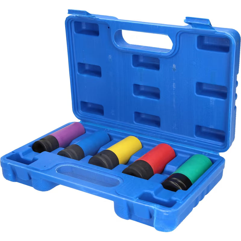 Jeu de Douilles à Chocs 1/2" pour Jantes Aluminium, 5 Pcs Brilliant Tools