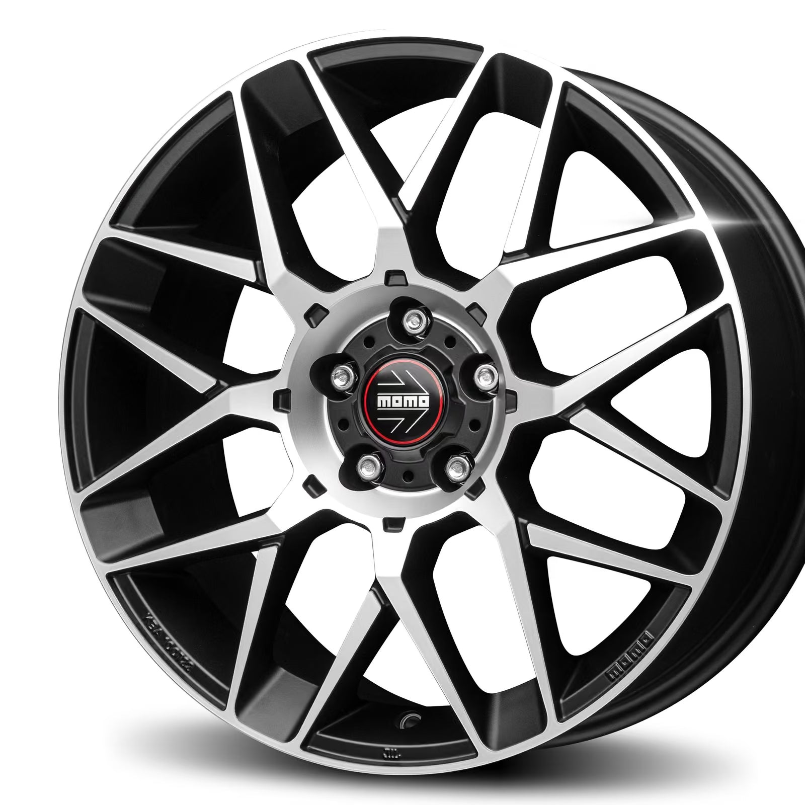 Momo Revenge Evo 2.0 17x7" 4x108 ET32, Noir Mat, Rebord Poli