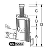 Hydropneumatic Jack 22 T KS Tools