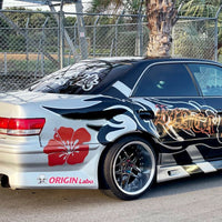 Ailes Arrière Origin Labo +50mm pour Toyota Mark II JZX100 (avec rajouts de portières)