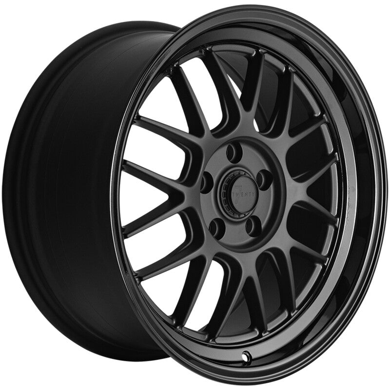 7Twenty Style57 18x8.5" 5x112 ET35, Noir Mat, Rebord Brillant