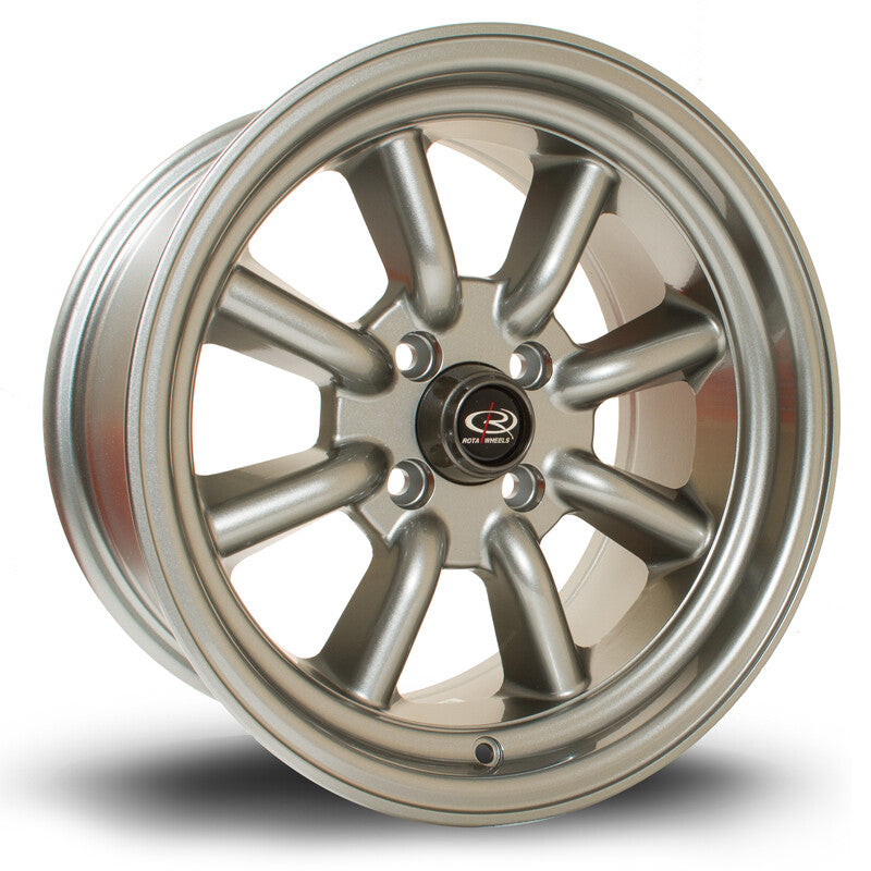 Rota RKR 15x8" 4x100 ET0, Gris Argenté / Poli