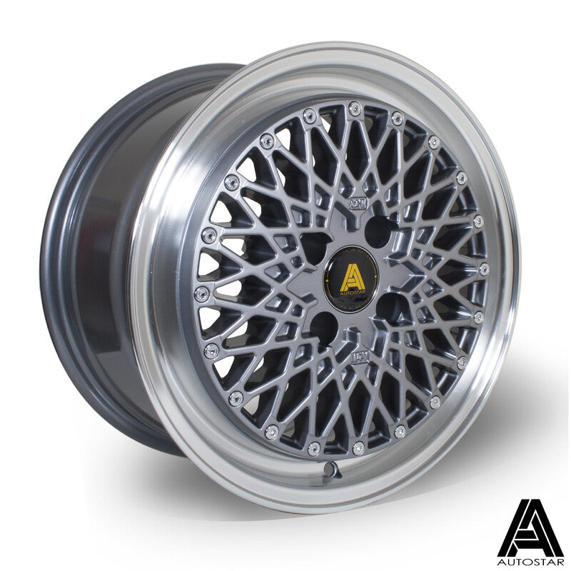 Autostar Minus 15x7.5" 4x100 ET25, Gunmetal, Rebord Poli
