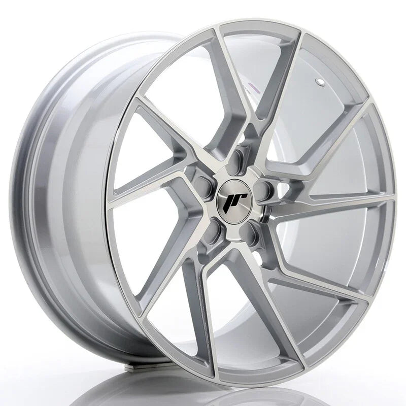 Japan Racing JR-33 Extreme Concave 20x10" (5 trous - sur mesure) ET20-40, Gris Argenté / Poli - Rasl'Bitume