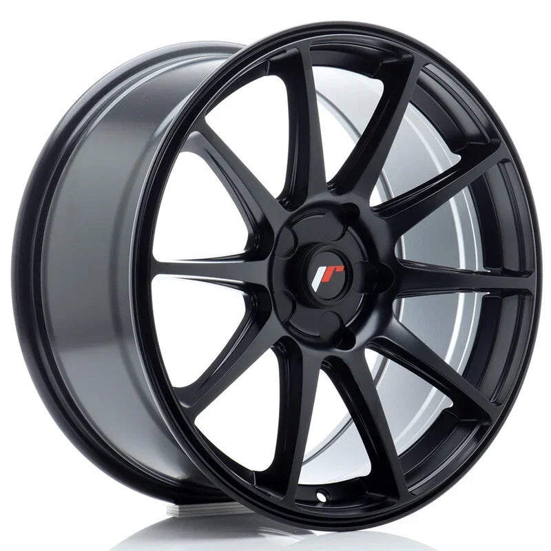 Japan Racing JR-11 18x8.5" (5 trous - sur mesure) ET20-40, Noir Brillant - Rasl'Bitume