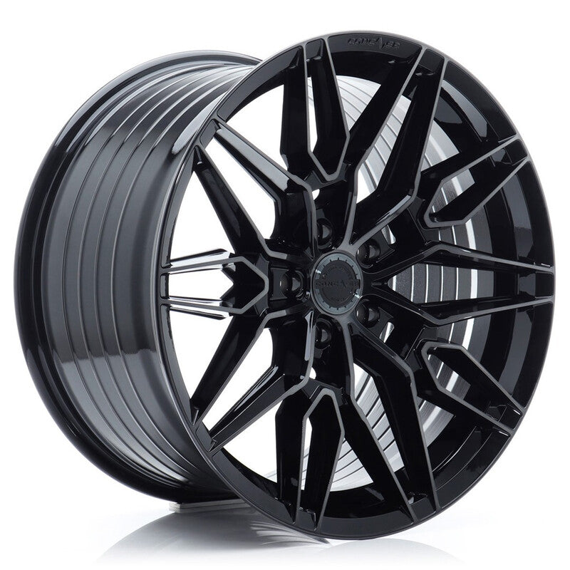 Concaver CVR6 19x10" (5 trous - sur mesure) ET20-51, Double Noir Brillant