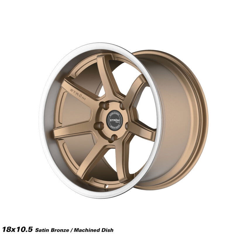 Ström DS-15 18x10.5" 5x114.3 ET10, Bronze Satiné, Rebord Poli