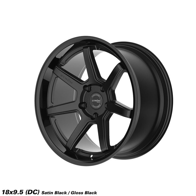 Ström DS-15 18x9.5" 5x114.3 ET30, Noir Brillant & Satiné