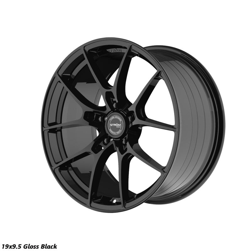 Ström STR-F1 19x9.5 5x114.3 ET44, Noir Brillant