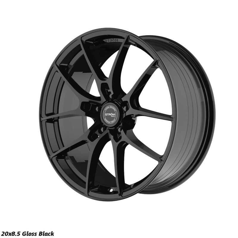 Ström STR-F1 20x8.5" 5x112 ET25, Noir Brillant