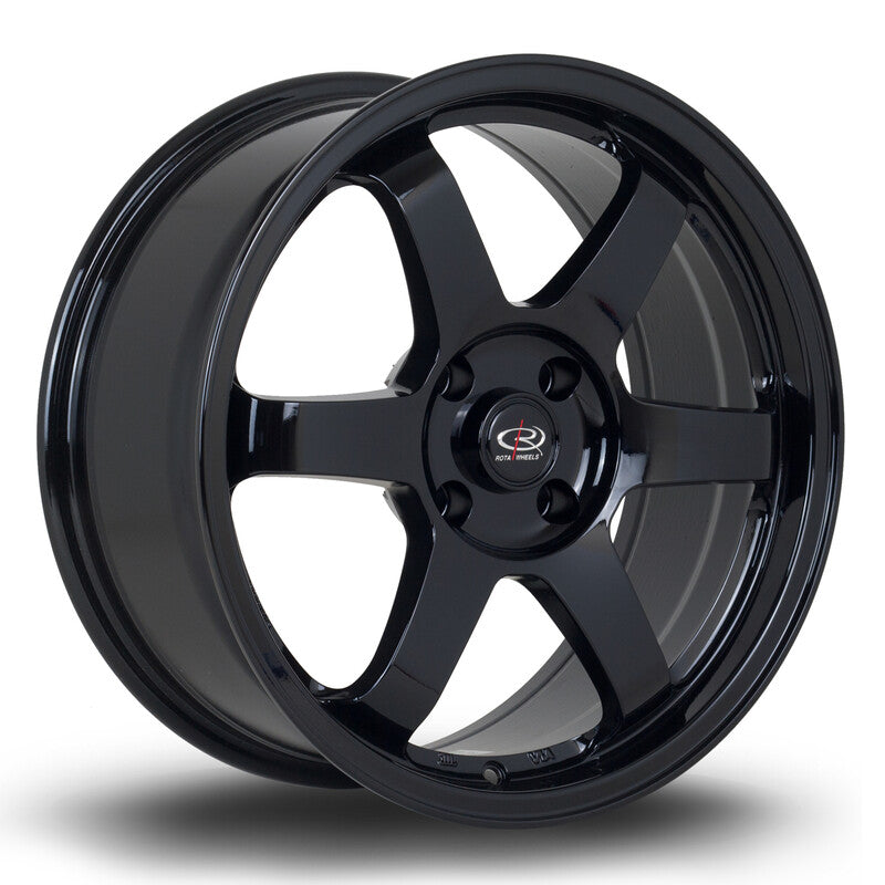 Rota Grid 17x8" 5x100 ET35, Noir Brillant