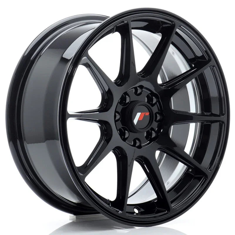 Japan Racing JR-11 16x7" 5x100/114.3 ET30, Noir Brillant - Rasl'Bitume