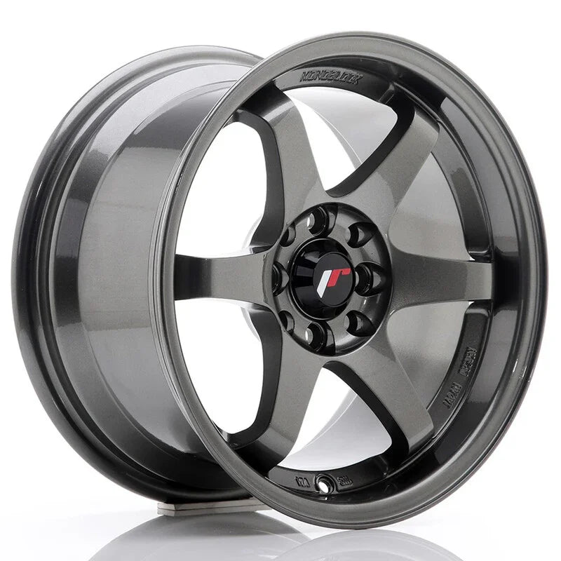 Japan Racing JR-3 15x8" 4x100/108 ET25, Gunmetal - Rasl'Bitume