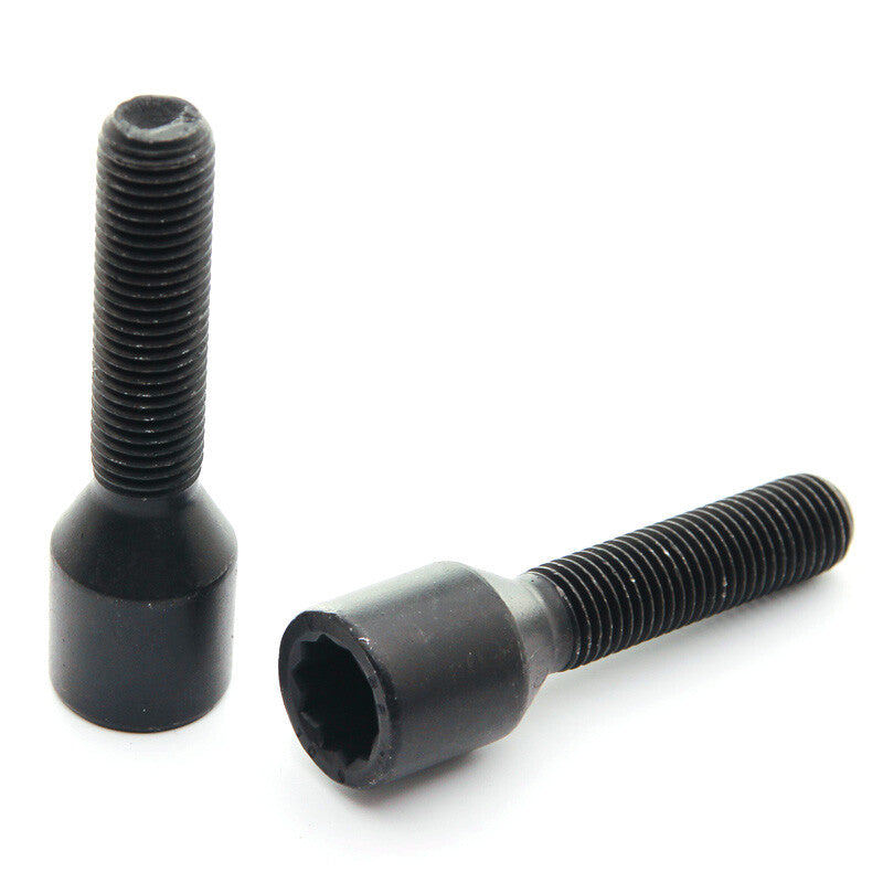 Vis de Roue Longues Noires à Empreinte Interne M12x1.25