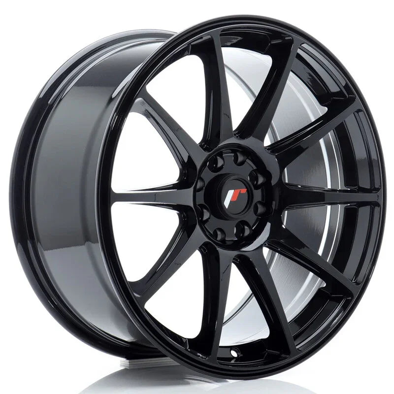Japan Racing JR-11 18x8.5" 4x108/114.3 ET30, Noir Brillant - Rasl'Bitume