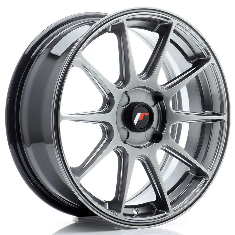 Japan Racing JR-11 17x7" (4 trous - sur mesure) ET20-38, Hyper Black - Rasl'Bitume