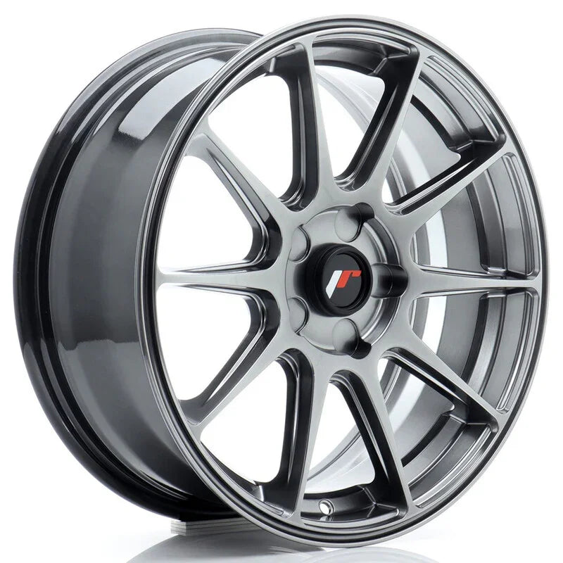 Japan Racing JR-11 17x7" (5 trous - sur mesure) ET20-38, Hyper Black - Rasl'Bitume