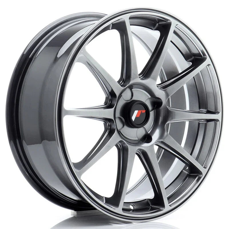 Japan Racing JR-11 18x7.5" (4 trous - sur mesure) ET20-40, Hyper Black - Rasl'Bitume