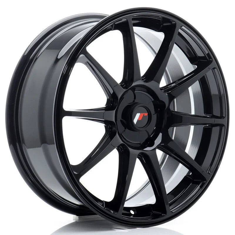 Japan Racing JR-11 17x8" 5x112/114.3 ET35, Noir Brillant - Rasl'Bitume