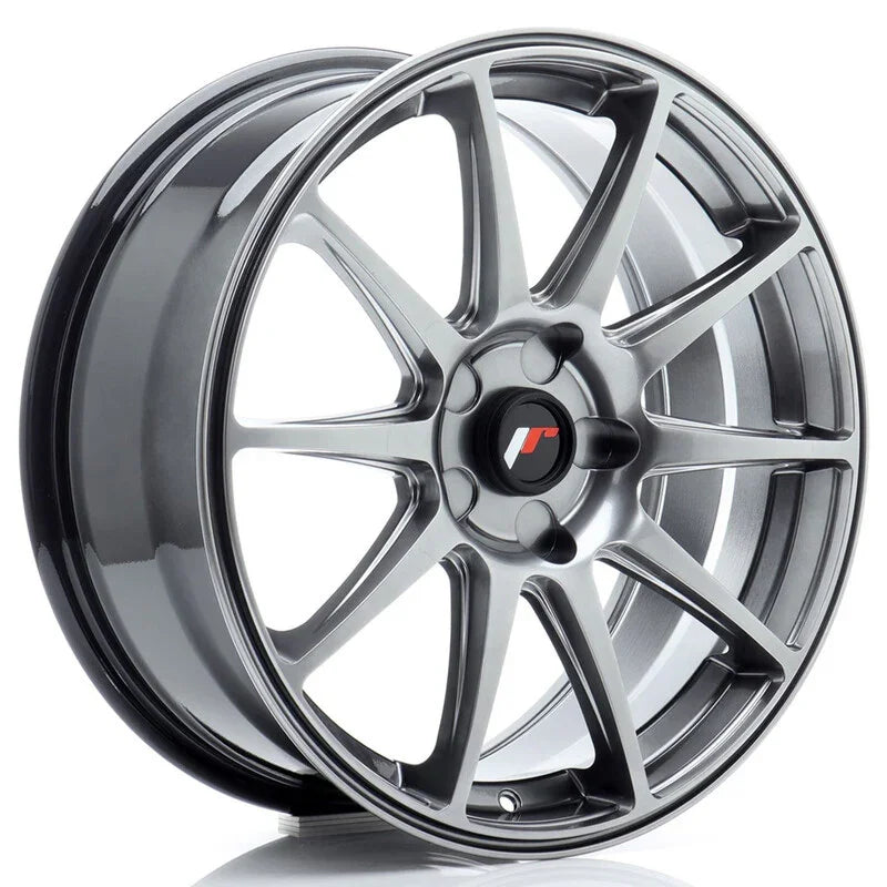 Japan Racing JR-11 18x7.5" (5 trous - sur mesure) ET20-40, Hyper Black - Rasl'Bitume