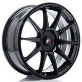 Japan Racing JR-11 18x7.5" (5 trous - sur mesure) ET20-40, Noir Brillant