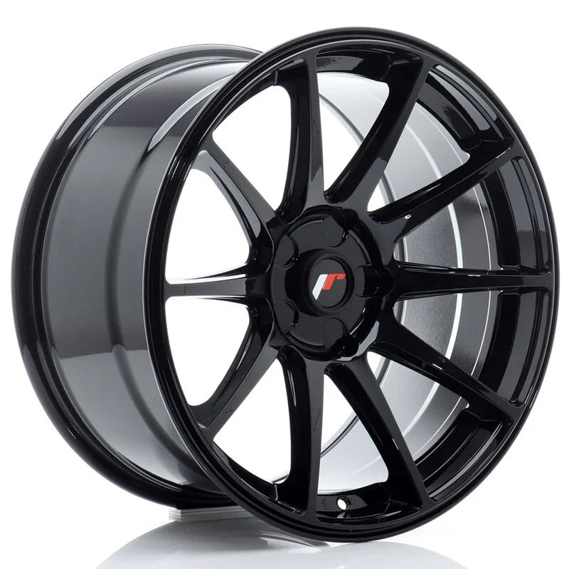 Japan Racing JR-11 Extreme Concave 18x9.5" (5 trous - sur mesure) ET20-30, Noir Brillant - Rasl'Bitume