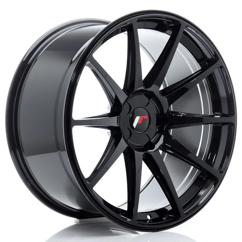 Japan Racing JR-11 Extreme Concave 20x10" (5 trous - sur mesure) ET20-40, Noir Brillant - Rasl'Bitume