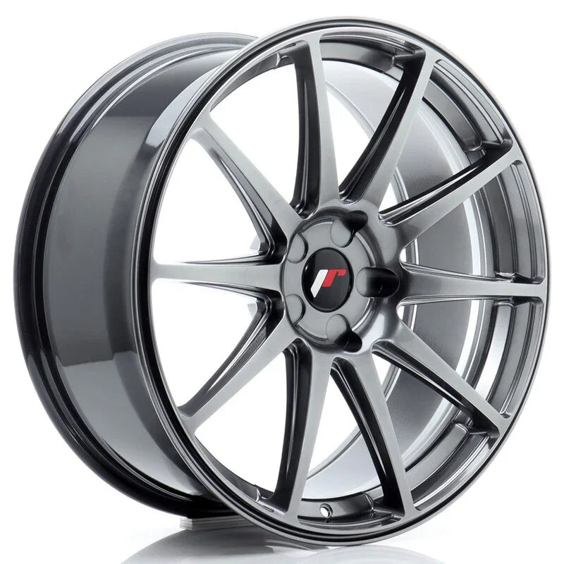 Japan Racing JR-11 20x8.5" (5 trous - sur mesure) ET20-35, Hyper Black - Rasl'Bitume