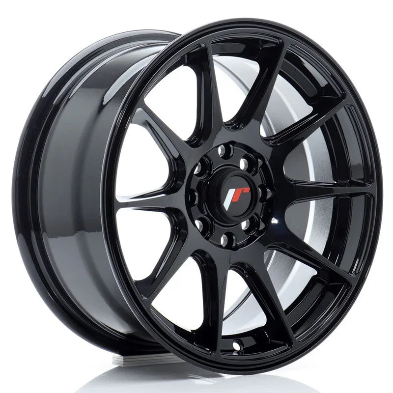 Japan Racing JR-11 15x7" 5x100/114.3 ET30, Noir Brillant - Rasl'Bitume