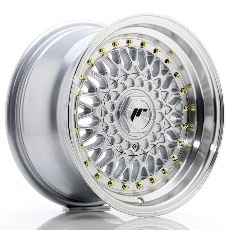 Japan Racing JR-9 15x8" 4x100/114.3 ET15, Gris Argenté - Rasl'Bitume