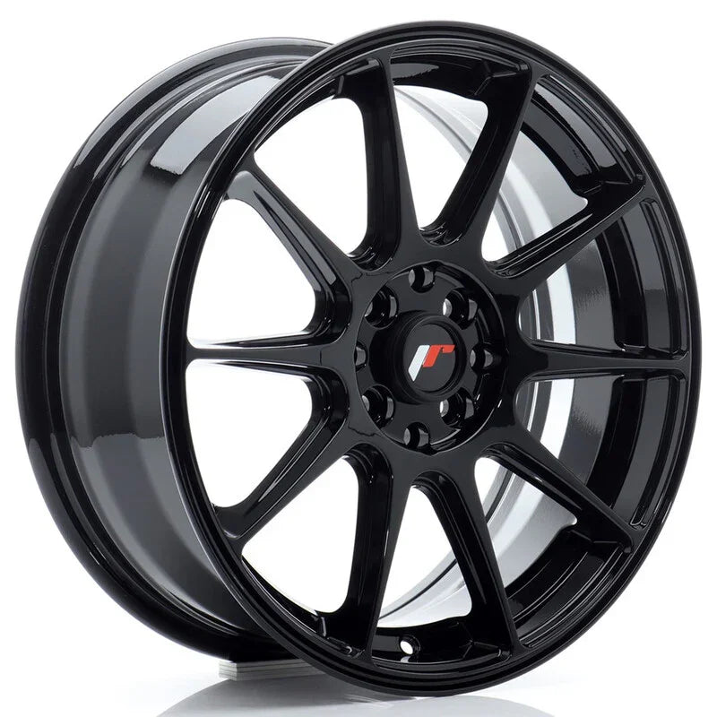 Japan Racing JR-11 17x7" 5x112/114.3 ET35, Noir Brillant - Rasl'Bitume