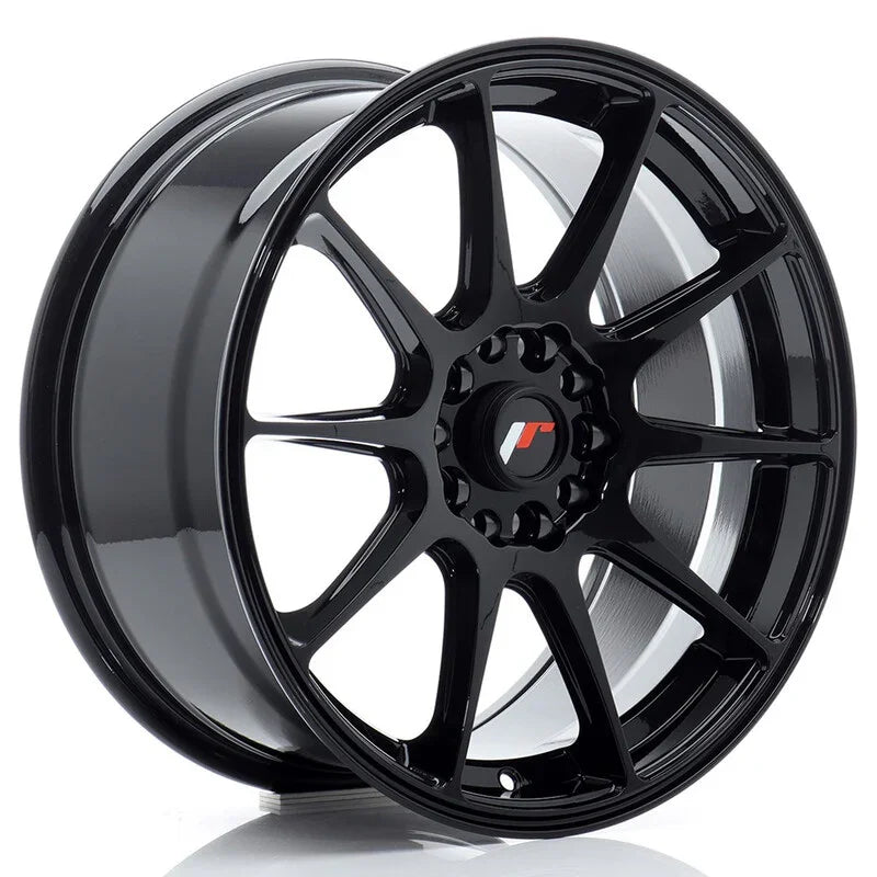 Japan Racing JR-11 17x8" 4x100/114.3 ET35, Noir Brillant - Rasl'Bitume