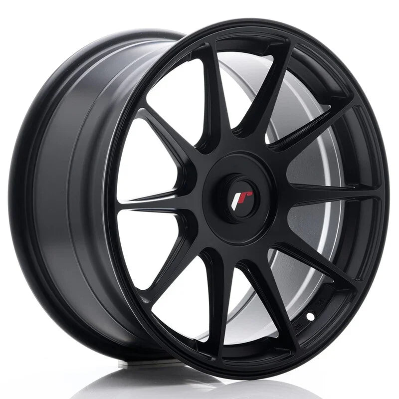 Japan Racing JR-11 17x8.25" (4 & 5 trous - sur mesure) ET35, Noir Mat - Rasl'Bitume