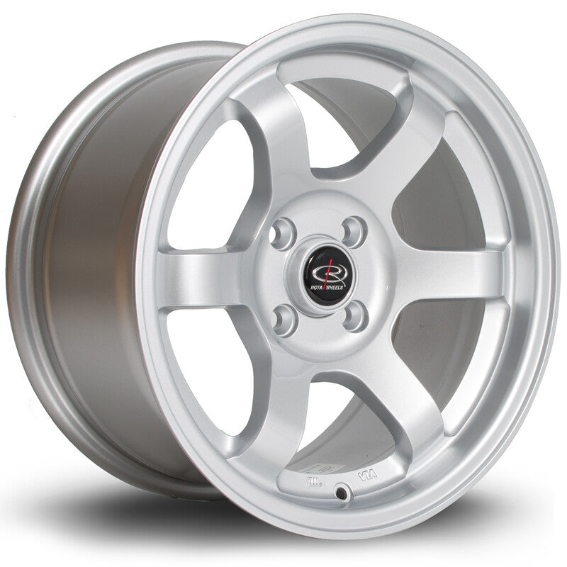 Rota Grid 15x8" 4x100 ET20, Gris Argenté / Poli