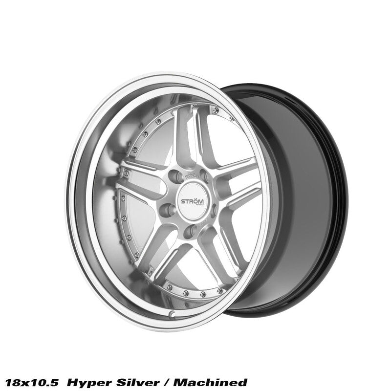 Ström DS-05 18x10.5" 5x114.3 ET10, Hyper Black, Rebord Poli