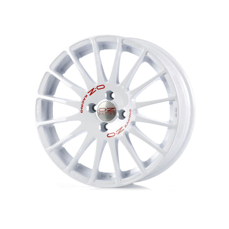 OZ Superturismo WRC 17x7" 4x108 ET25, Blanc, Lettres Rouges